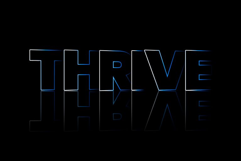 thrive-shadow-style-typography-black-background